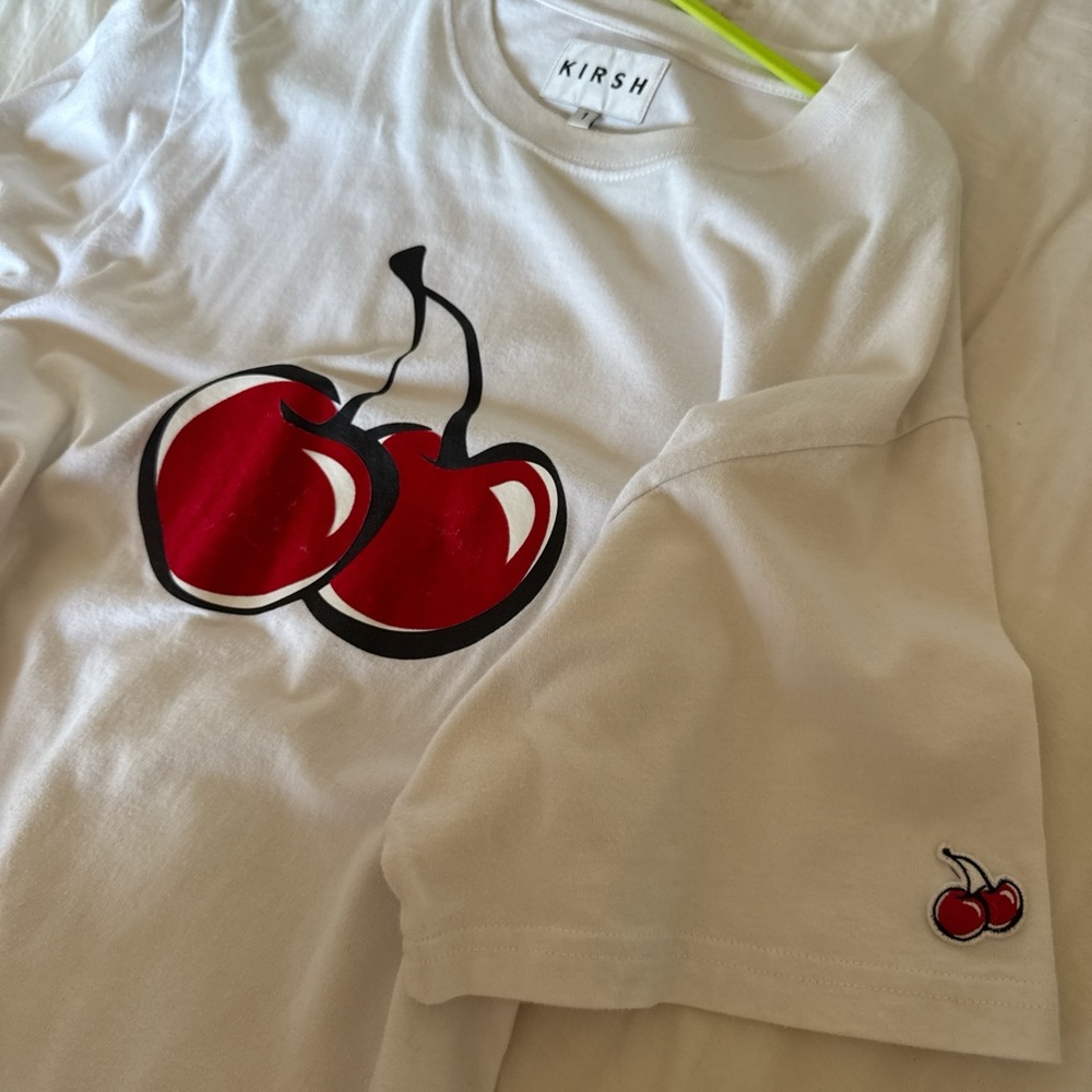 Kirsh White Cherry Short Sleeve Tee